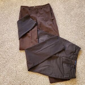 Dockers Dark Brown & Gray Metro Pants - 2 pair